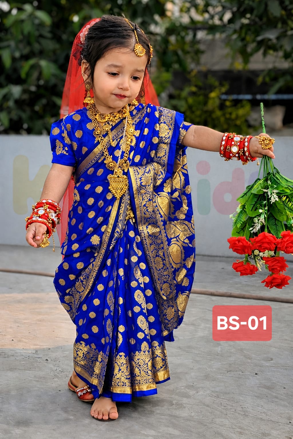 BS-01 বেবি রেডি কাতান শাড়ি 